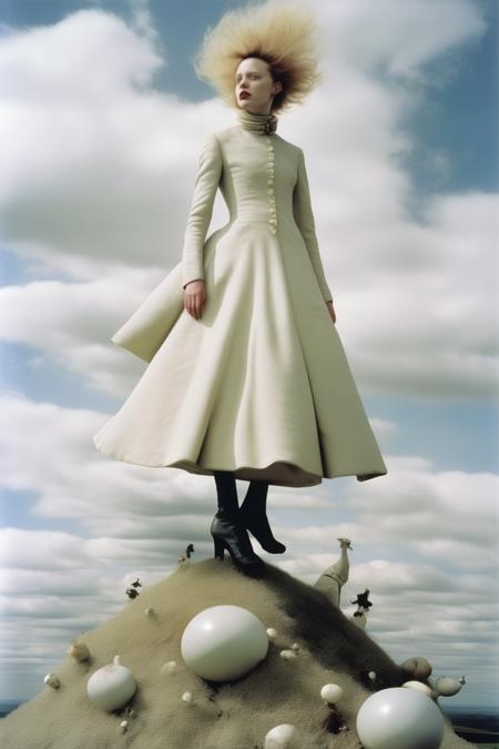 00496-3319387901-_lora_Tim Walker Style_1_Tim Walker Style - woman standing on top of the world style.png